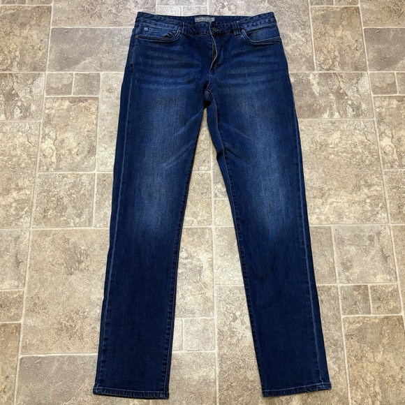 L.L. Bean Other - L.L.Bean Signature Five-Pocket Jeans Slim Straight Fit 33W x 32 Dark Blue Faded